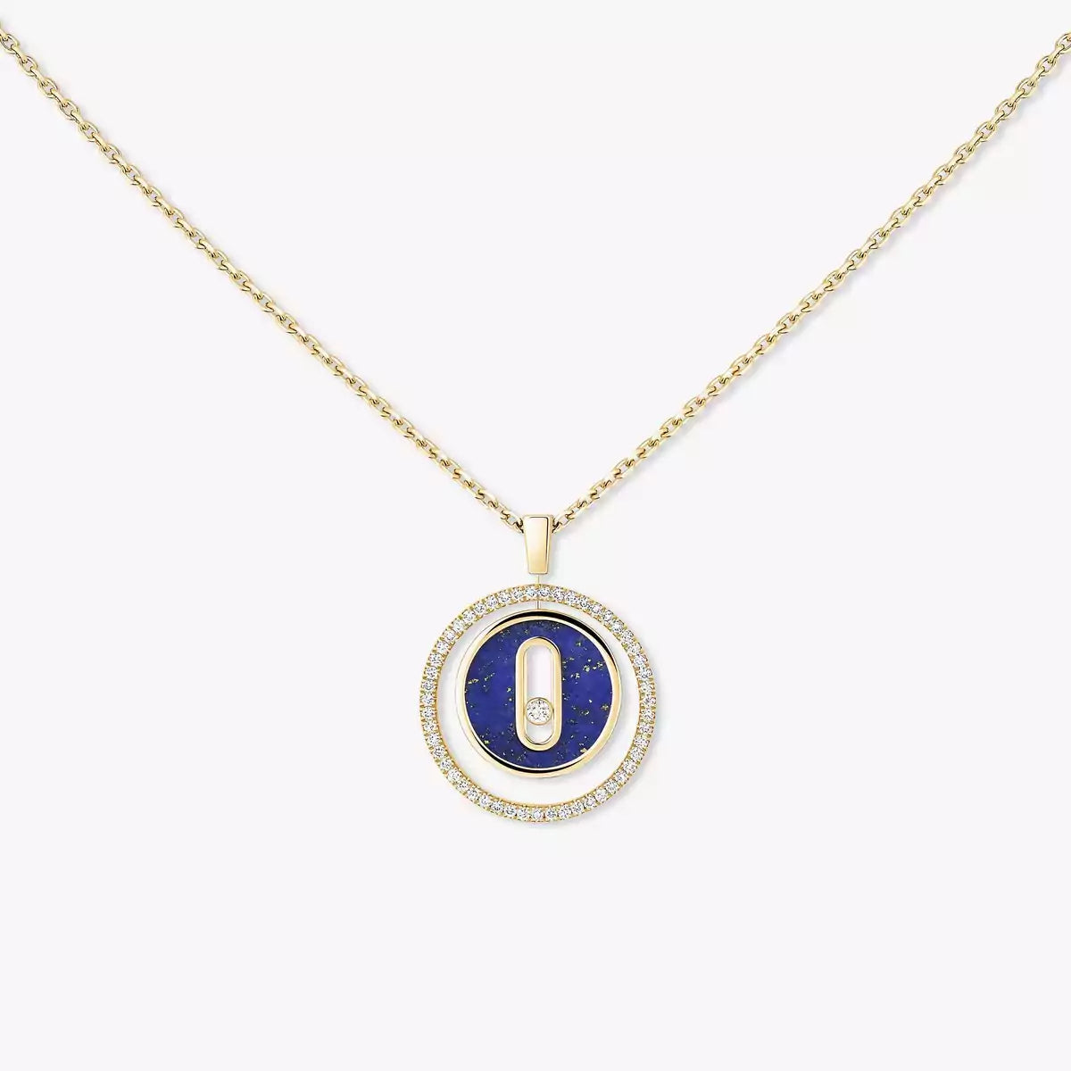 [ElanLuxe Jewelry]Lucky Move Diamond Necklace in Rose Gold and White Mother-of-Pearl