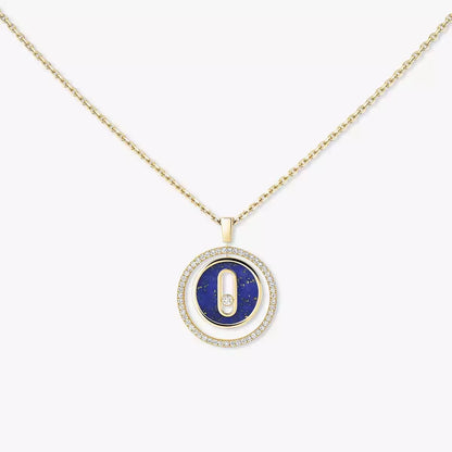 [ElanLuxe Jewelry]Lucky Move Diamond Necklace in Rose Gold and White Mother-of-Pearl