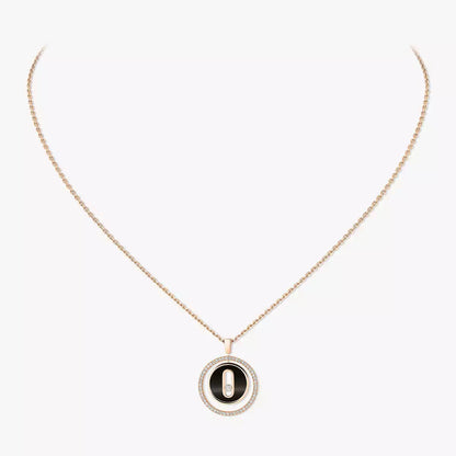 [ElanLuxe Jewelry]Lucky Move Diamond Necklace in Rose Gold and White Mother-of-Pearl