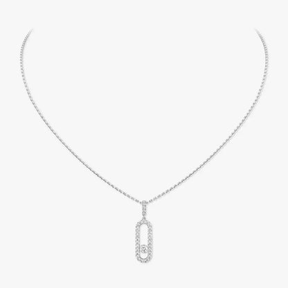 [ElanLuxe Jewelry]Move Uno Diamond Necklace in Rose Gold