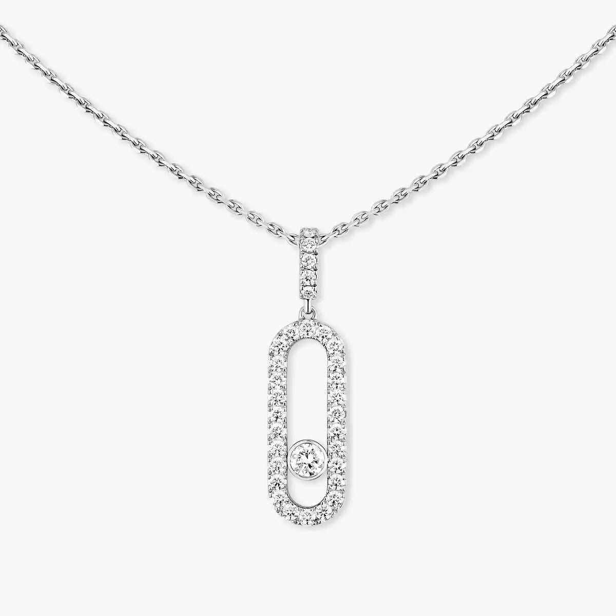 [ElanLuxe Jewelry]Move Uno Diamond Necklace in Rose Gold