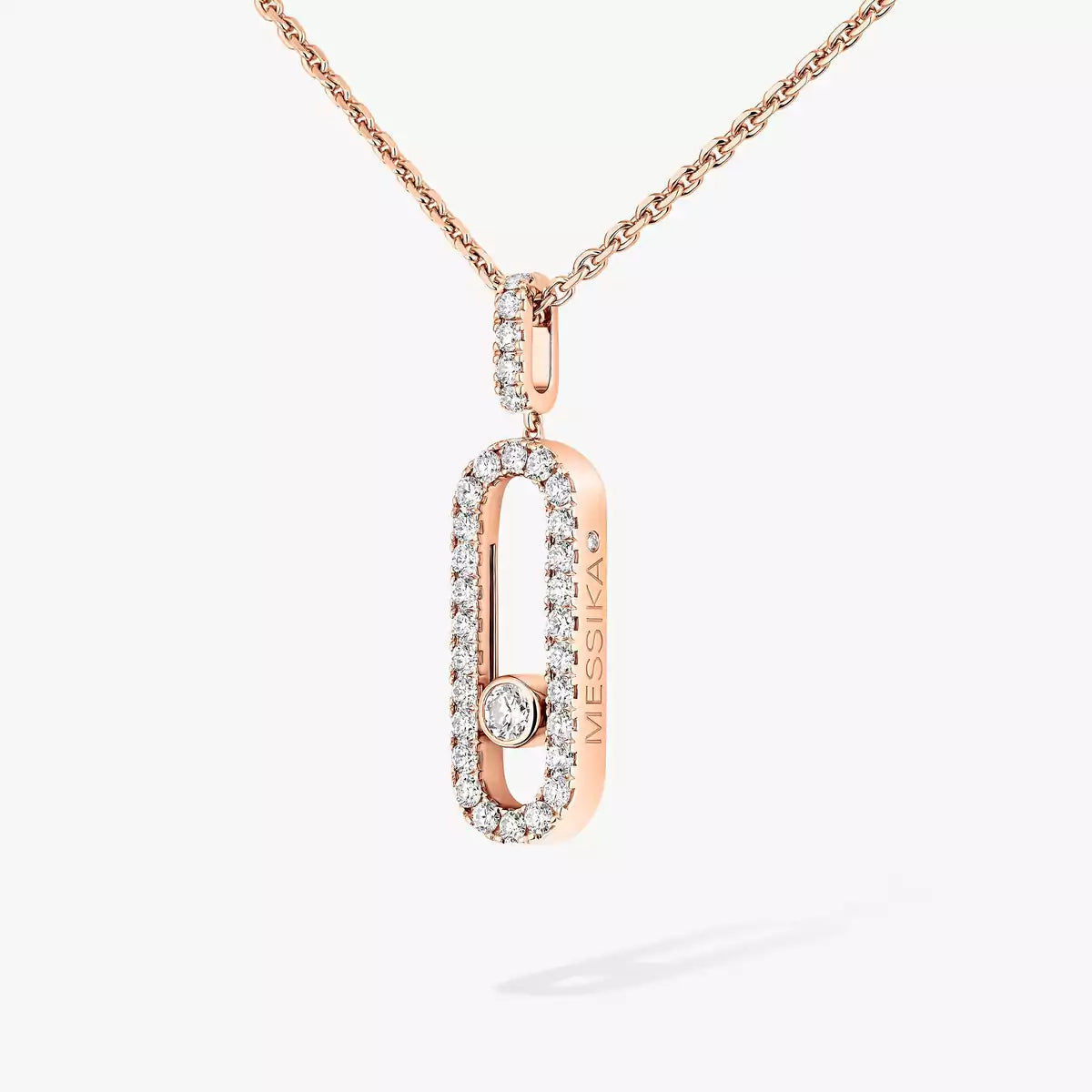 [ElanLuxe Jewelry]Move Uno Diamond Necklace in Rose Gold