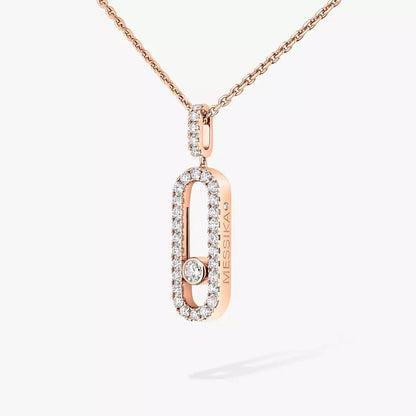 [ElanLuxe Jewelry]Move Uno Diamond Necklace in Rose Gold