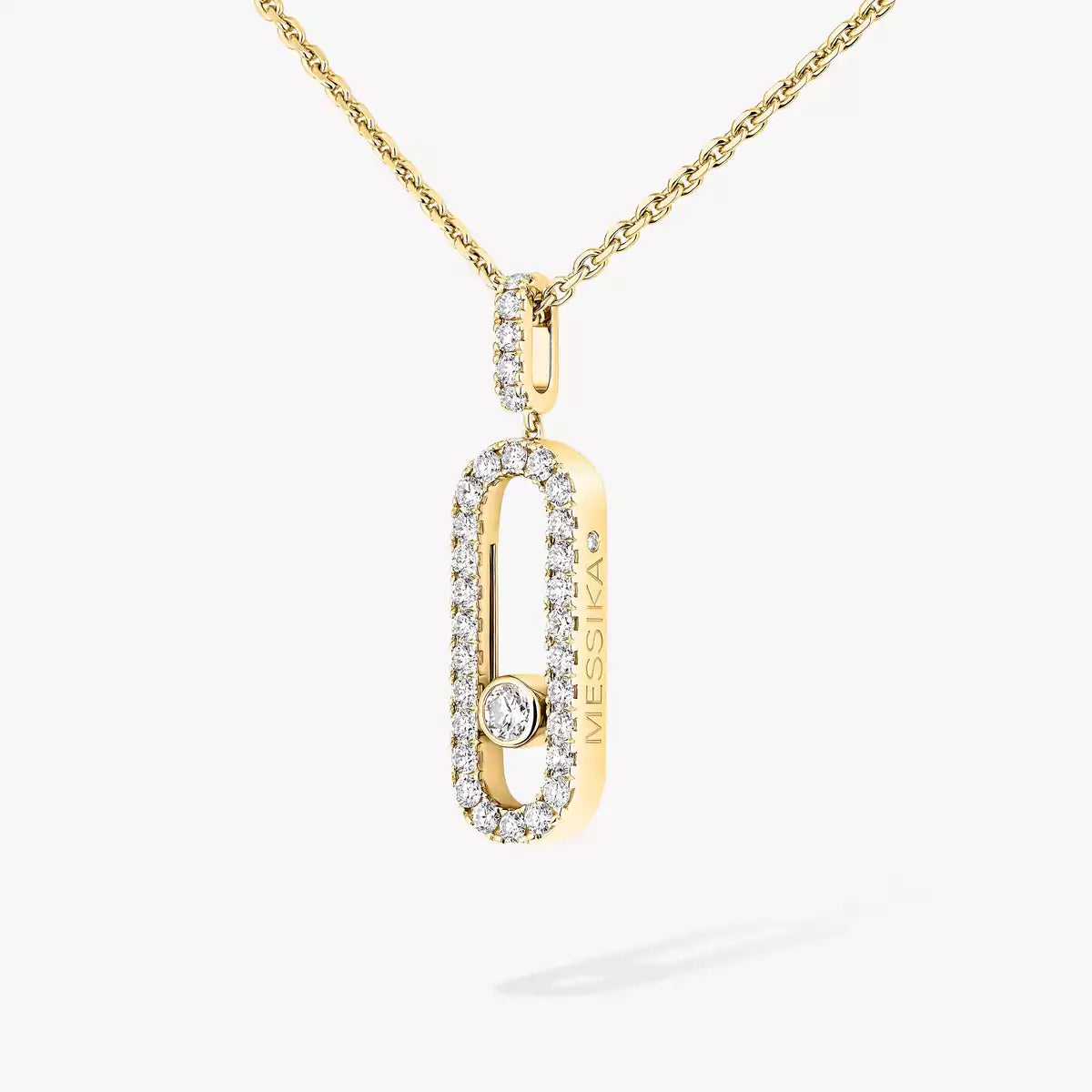 [ElanLuxe Jewelry]Move Uno Diamond Necklace in Rose Gold
