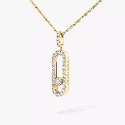 [ElanLuxe Jewelry]Move Uno Diamond Necklace in Rose Gold