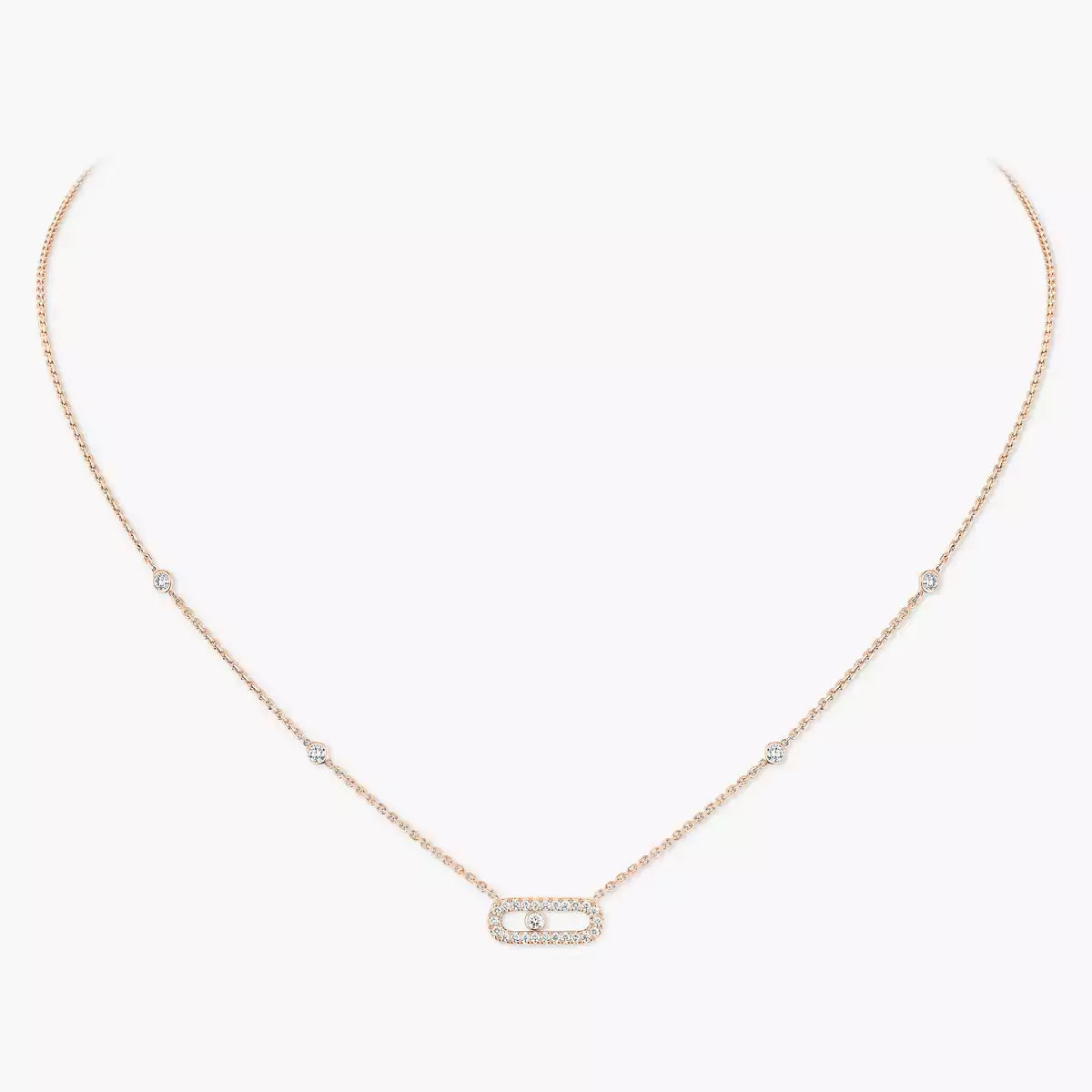 [ElanLuxe Jewelry]Diamond Necklace Move Uno