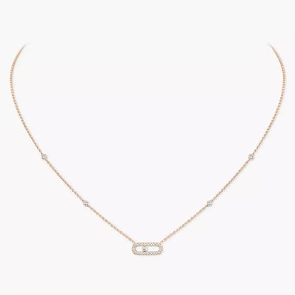 [ElanLuxe Jewelry]Diamond Necklace Move Uno