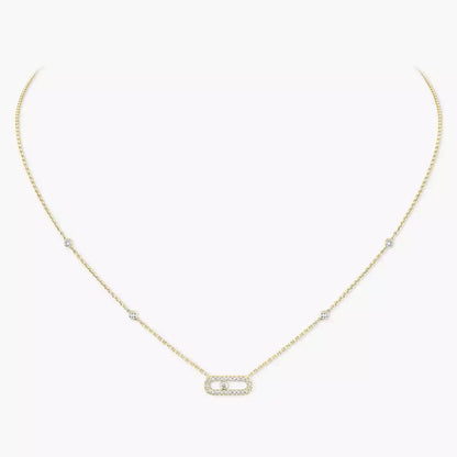 [ElanLuxe Jewelry]Diamond Necklace Move Uno