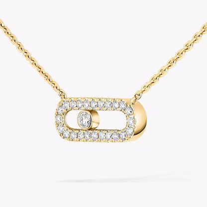 [ElanLuxe Jewelry]Diamond Necklace Move Uno