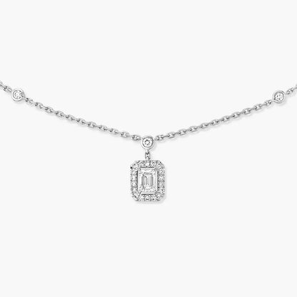 [ElanLuxe Jewelry]My Twin Diamond Necklace in Silver