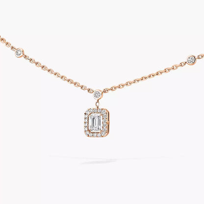 [ElanLuxe Jewelry]My Twin Diamond Necklace in Silver
