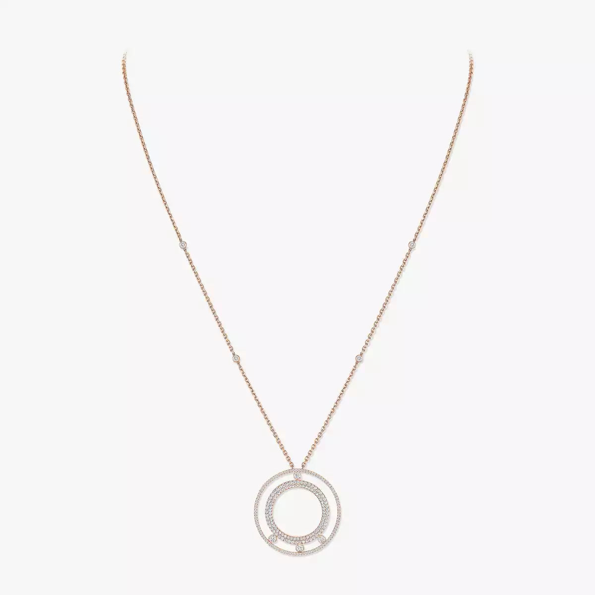 [ElanLuxe Jewelry]Move Romane Long Pave_-Set Diamond Necklace