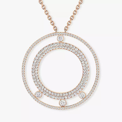[ElanLuxe Jewelry]Move Romane Long Pave_-Set Diamond Necklace