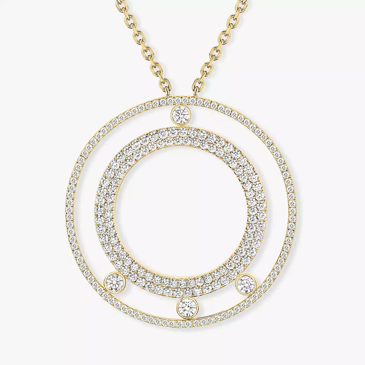 [ElanLuxe Jewelry]Move Romane Long Pave_-Set Diamond Necklace