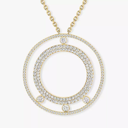 [ElanLuxe Jewelry]Move Romane Long Pave_-Set Diamond Necklace