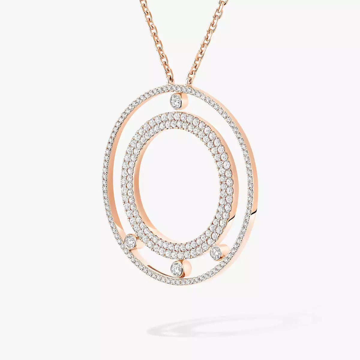 [ElanLuxe Jewelry]Move Romane Long Pave_-Set Diamond Necklace