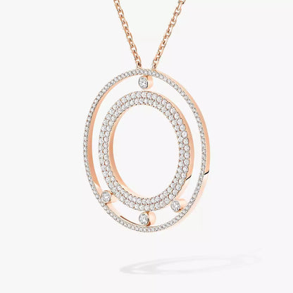 [ElanLuxe Jewelry]Move Romane Long Pave_-Set Diamond Necklace
