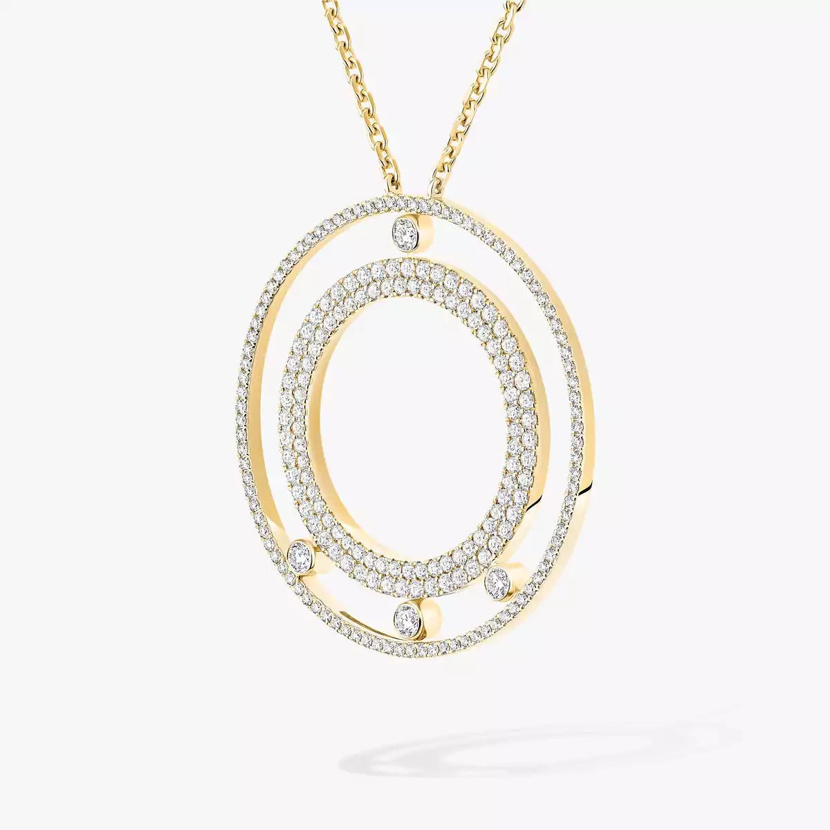 [ElanLuxe Jewelry]Move Romane Long Pave_-Set Diamond Necklace
