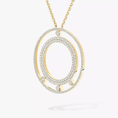 [ElanLuxe Jewelry]Move Romane Long Pave_-Set Diamond Necklace