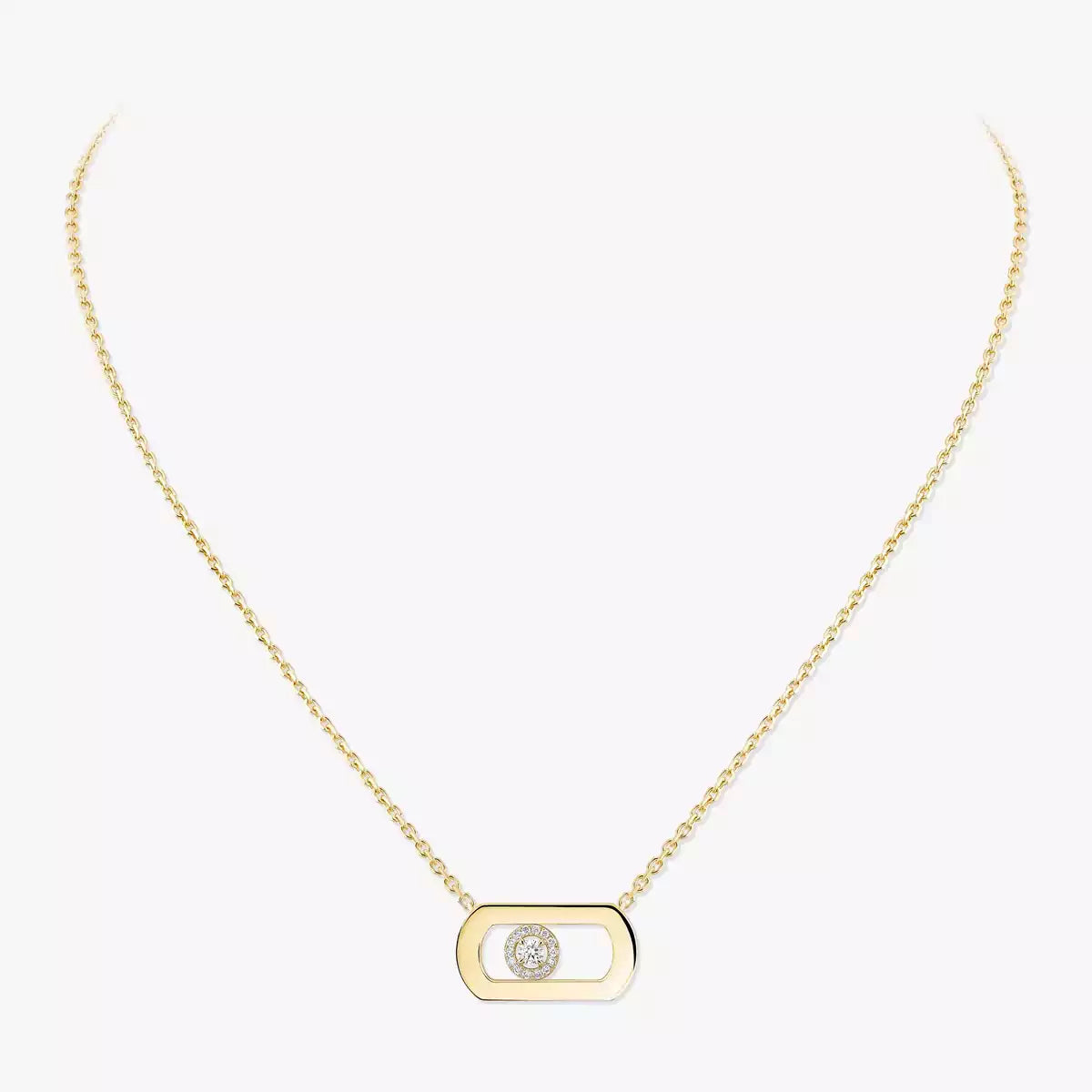 [ElanLuxe Jewelry]So Move Diamond Necklace in Gold