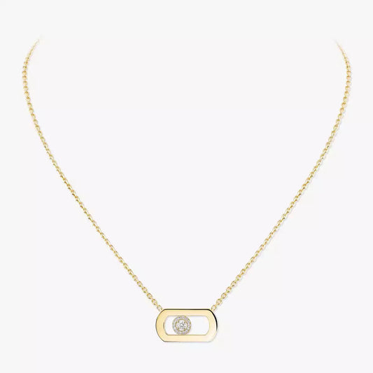 [ElanLuxe Jewelry]So Move Diamond Necklace in Gold