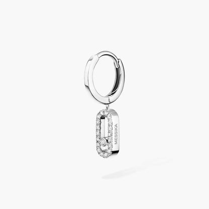 [ElanLuxe Jewelry]Move Uno Single Diamond Hoop Earring