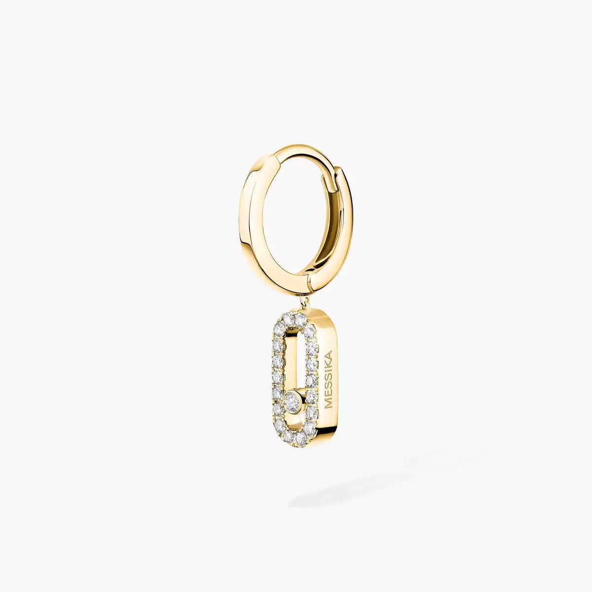 [ElanLuxe Jewelry]Move Uno Single Diamond Hoop Earring