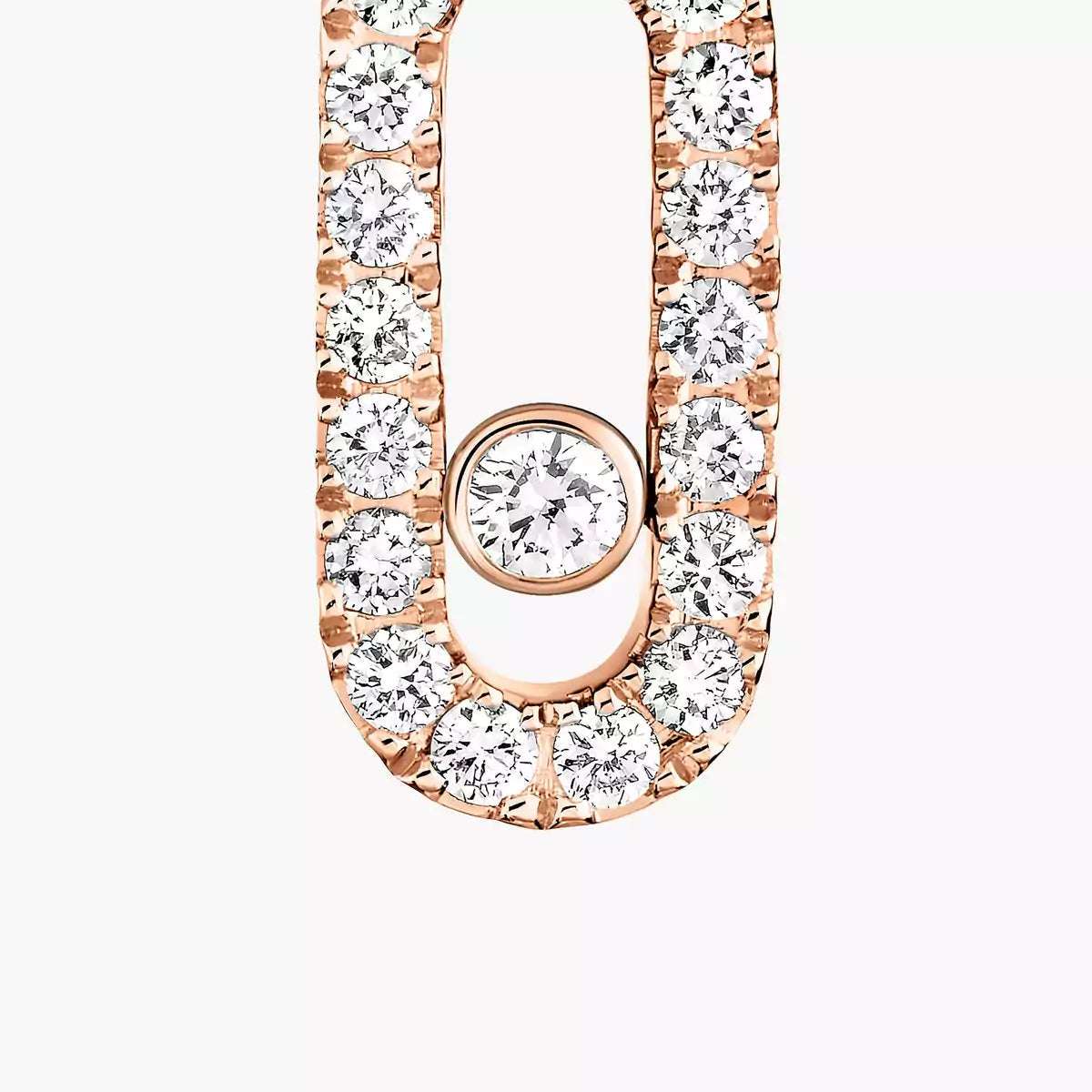 [ElanLuxe Jewelry]Move Uno Single Diamond Hoop Earring