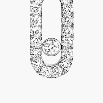 [ElanLuxe Jewelry]Move Uno Single Diamond Hoop Earring