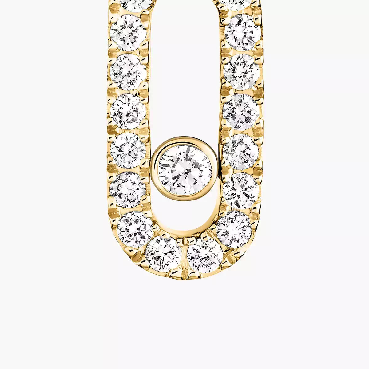 [ElanLuxe Jewelry]Move Uno Single Diamond Hoop Earring