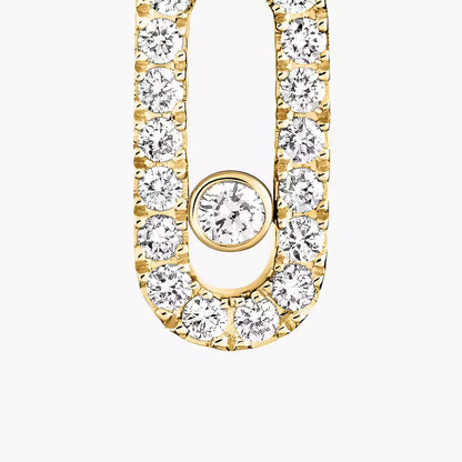 [ElanLuxe Jewelry]Move Uno Single Diamond Hoop Earring