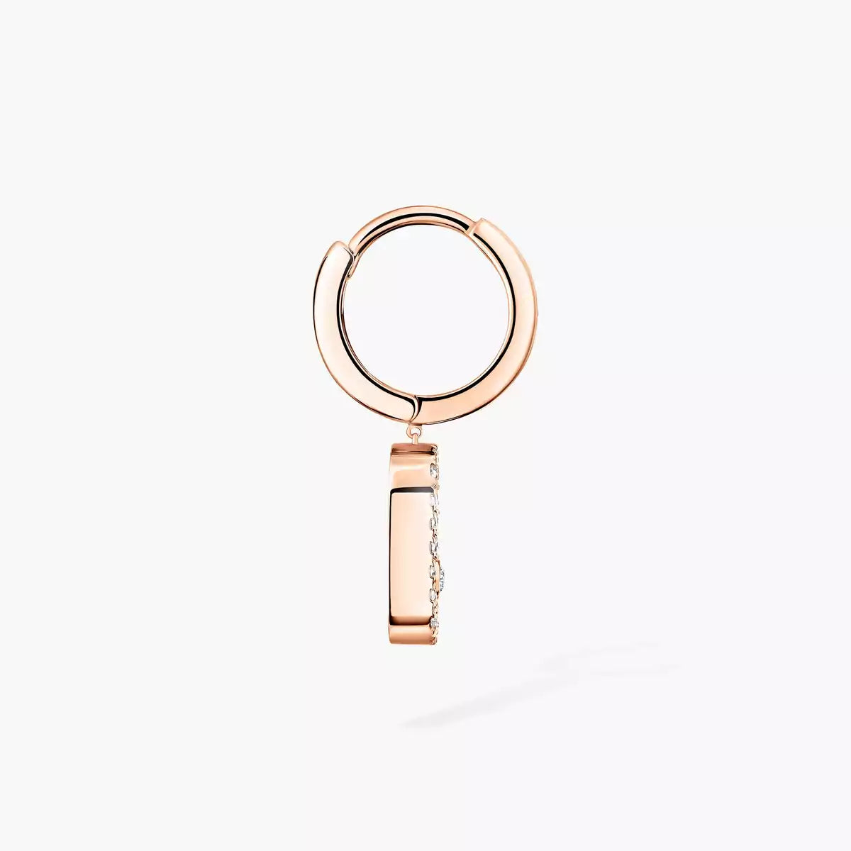 [ElanLuxe Jewelry]Move Uno Single Diamond Hoop Earring