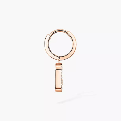 [ElanLuxe Jewelry]Move Uno Single Diamond Hoop Earring