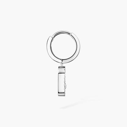 [ElanLuxe Jewelry]Move Uno Single Diamond Hoop Earring