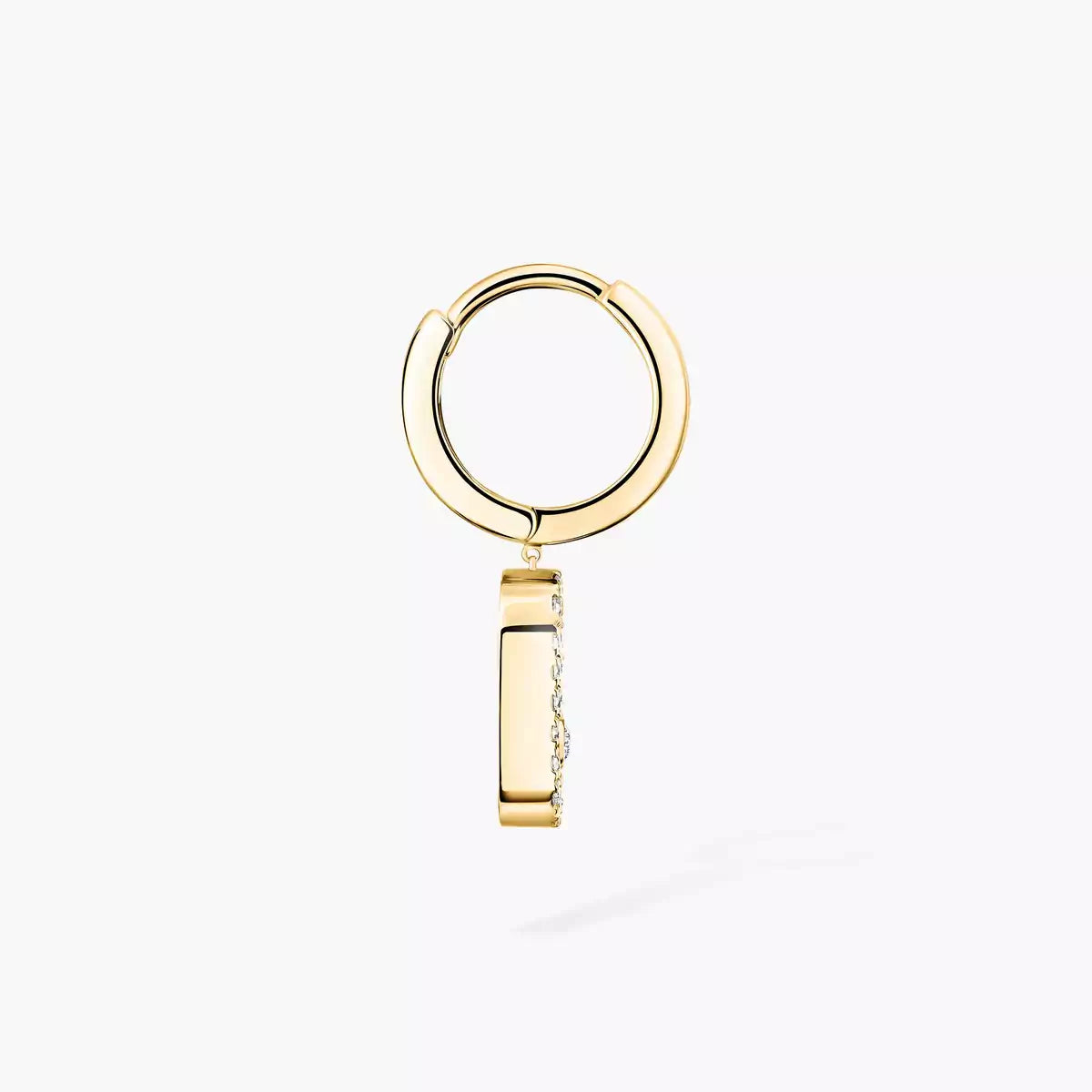 [ElanLuxe Jewelry]Move Uno Single Diamond Hoop Earring