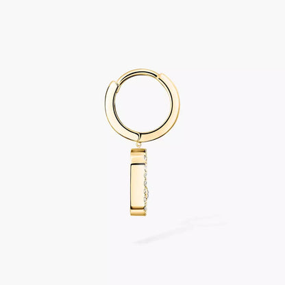 [ElanLuxe Jewelry]Move Uno Single Diamond Hoop Earring