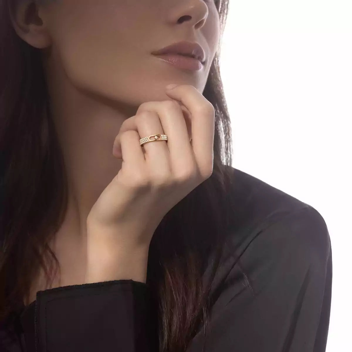 [ElanLuxe Jewelry]Move Joaillerie Pave_ Diamond Wedding Ring
