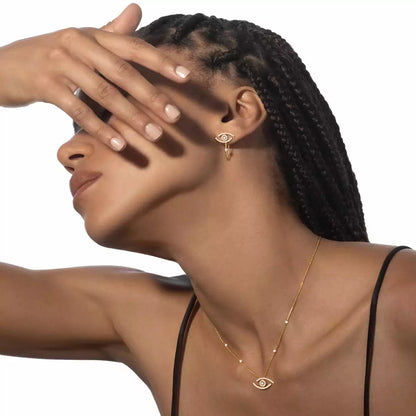 [ElanLuxe Jewelry]Lucky Eye Diamond Earrings
