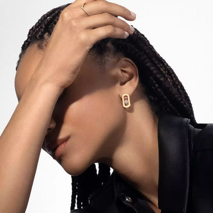 [ElanLuxe Jewelry]So Move Diamond Earrings in Yellow Gold
