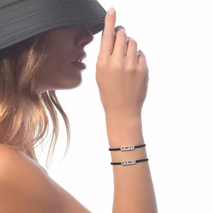 [ElanLuxe Jewelry]Messika Care(s) pink cord pav bracelet