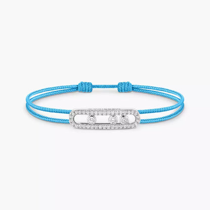 [ElanLuxe Jewelry]Messika Care(s) pink cord pav bracelet
