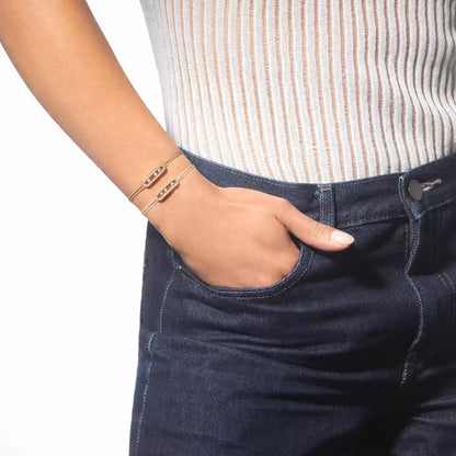 [ElanLuxe Jewelry]Messika Care(s) pink cord pav bracelet