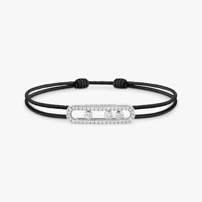 [ElanLuxe Jewelry]Messika Care(s) pink cord pav bracelet