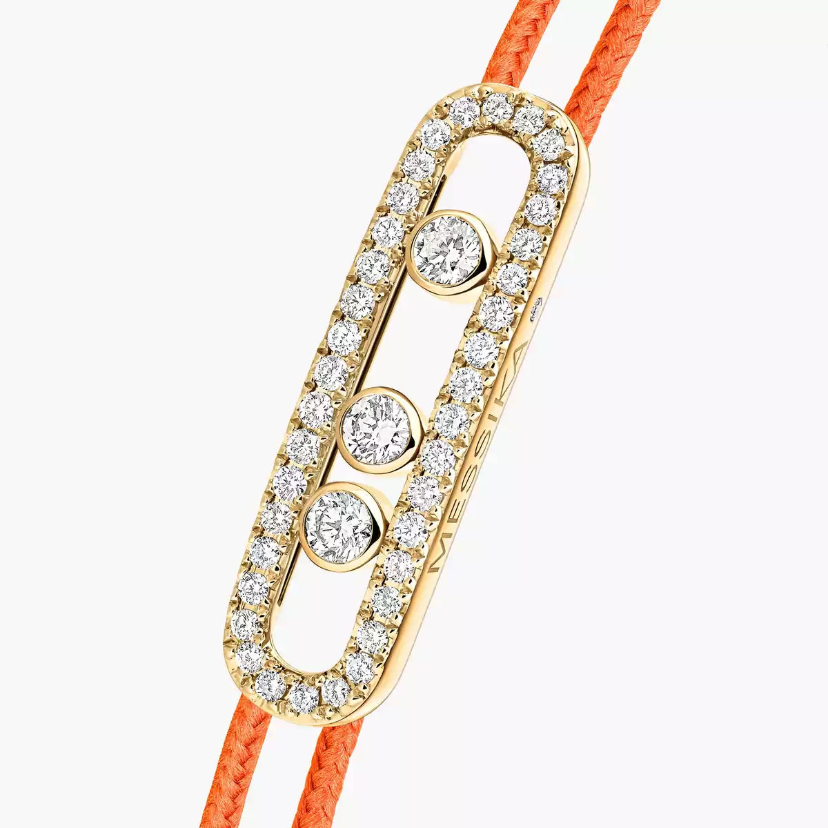 [ElanLuxe Jewelry]Messika Care(s) pink cord pav bracelet