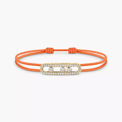 [ElanLuxe Jewelry]Messika Care(s) pink cord pav bracelet