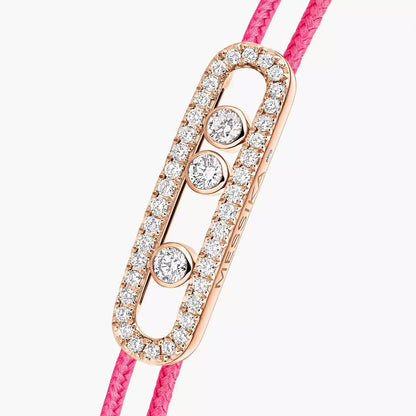 [ElanLuxe Jewelry]Messika Care(s) pink cord pav bracelet