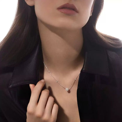 [ElanLuxe Jewelry]Diamond Necklace 0,20ct Brilliant Shape Joy