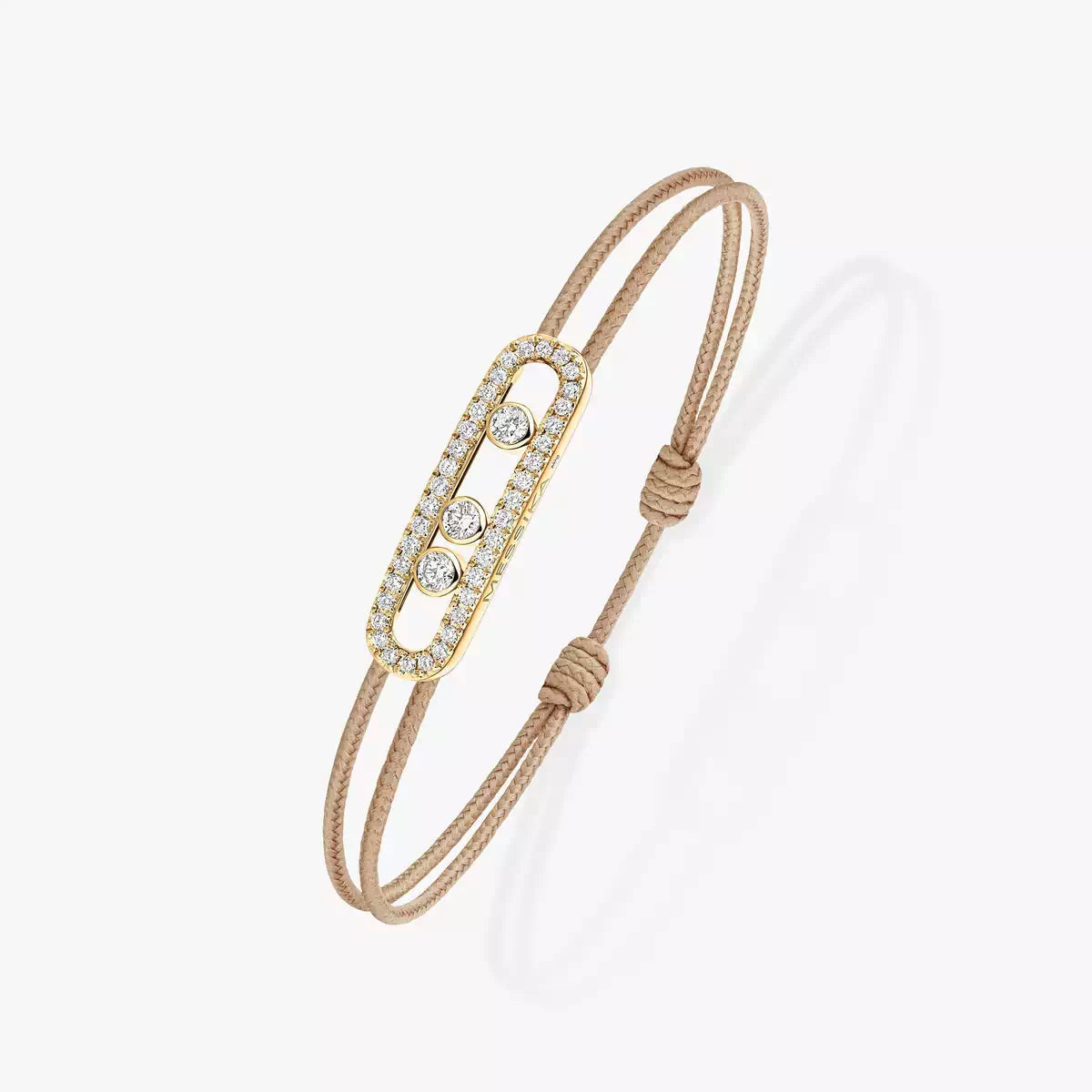 [ElanLuxe Jewelry]Messika Care(s) pink cord pav bracelet