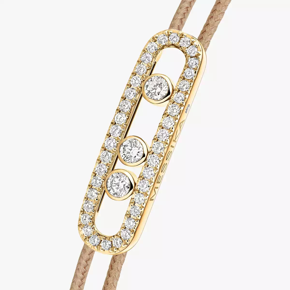 [ElanLuxe Jewelry]Messika Care(s) pink cord pav bracelet