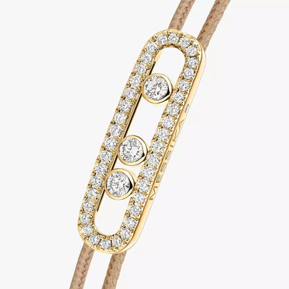 [ElanLuxe Jewelry]Messika Care(s) pink cord pav bracelet